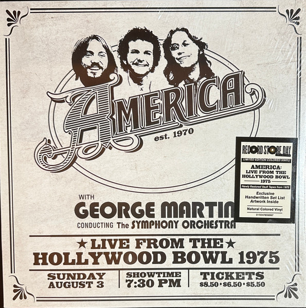 America - Live From The Hollywood Bowl 1975 (2 платівки, Кольоровий, Record Store Day, Лимітоване)