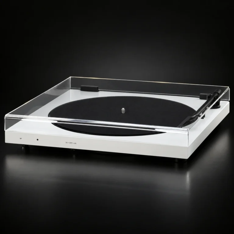 Програвач вінілу Tone Factory Turntable, білий, з кришкою