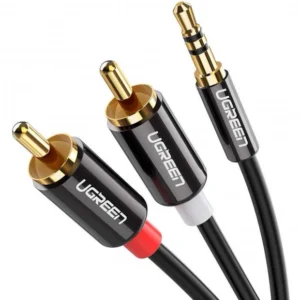 Кабель 3,5 мм – 2 × RCA Ugreen AV116, 1,5 м