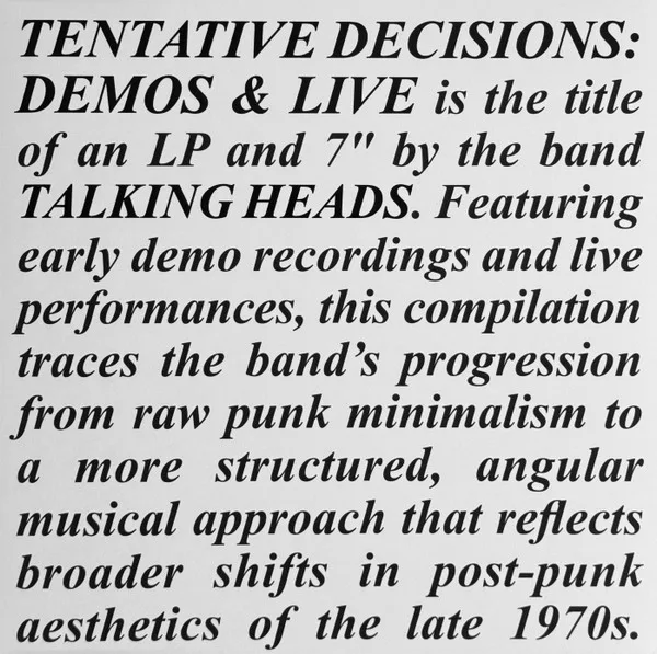 Tentative Decisions: Demos & Live