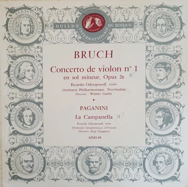 Concerto De Violon n° 1 En Sol Mineur, Opus 26 / La Campanella