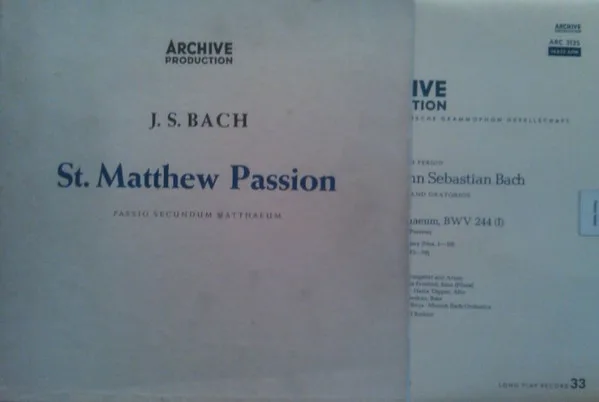 St. Matthew Passion (Passio Secundum Matthæum)