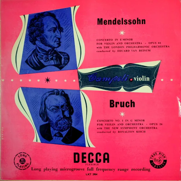 Concerto In E Minor For Violin And Orchestra Op. 64 / Concerto No.1 In G Minor For Violin And Orchestra Op. 26