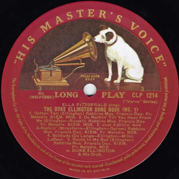 Ella Fitzgerald Sings The Duke Ellington Song Book (No. 1)
