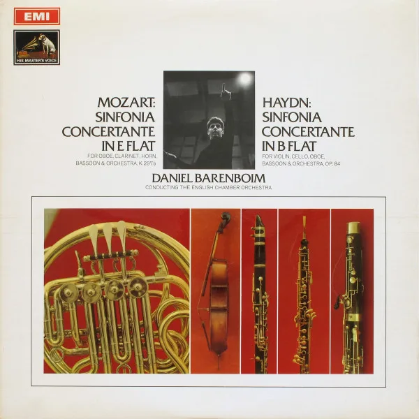 Sinfonia Concertante In E Flat For Oboe, Clarinet, Horn, Bassoon & Orchestra, K.297b / Sinfonia Concertante In B Flat For Violin, Cello, Oboe, Bassoon & Orchestra, Op.84