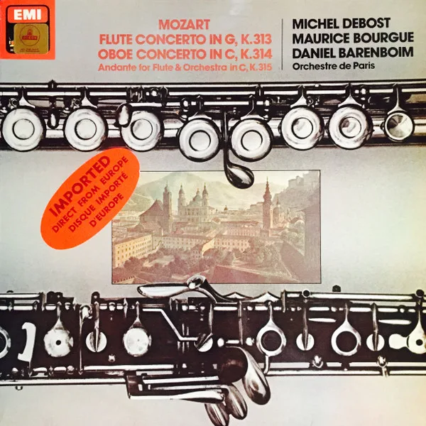 Flute Concerto In G, K. 313; Oboe Concerto In C, K. 314; Andante For Flute & Orchestra In C, K. 315