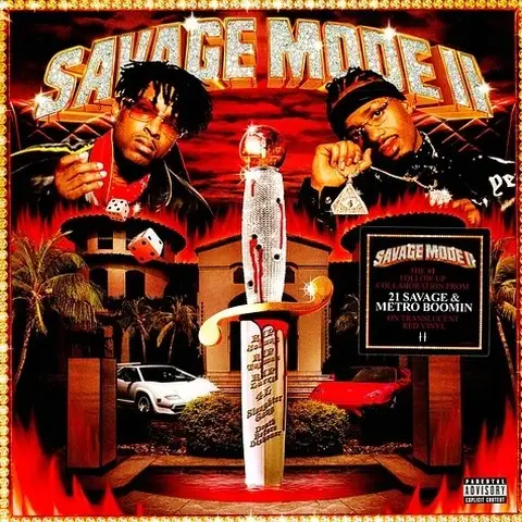 21 Savage & Metro Boomin – Savage Mode II (Limited Edition, Version 1, Translucent Red) - фото №1