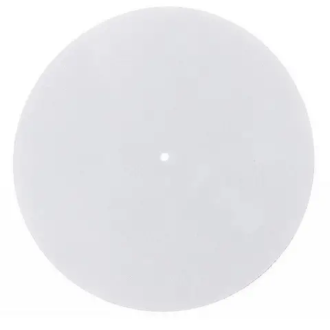 White Turntable Mat Slipmat Audiophile 12'' in Platter Vinyl Record Players Anti-Vibr 77HA - фото №1