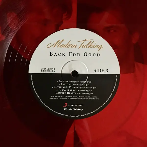 Modern Talking – Back For Good (2LP, Limited, Numbered Edition, Reissue, Translucent Red Vinyl) - фото №5