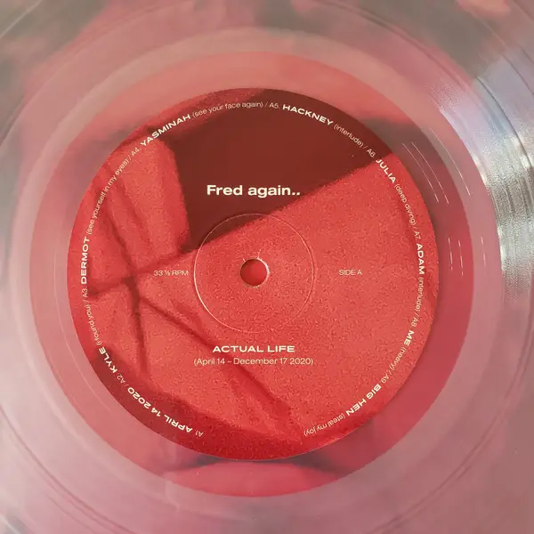 Fred again – Actual Life (April 14 – December 17 2020) (LP, Album, Reissue, Clear Vinyl) - фото №3