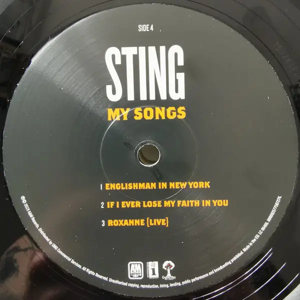 Sting – My Songs (2LP, 180 gram) - фото №8