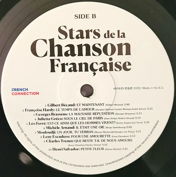 Stars De La Chanson Francaise (LP, Compilation) - фото №4