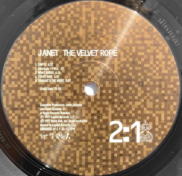 Janet Jackson – The Velvet Rope (2LP, Album) - фото №5