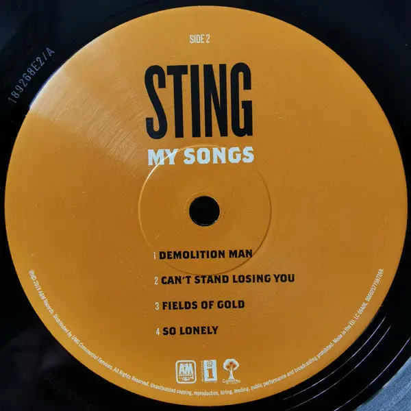 Sting – My Songs (2LP, 180 gram) - фото №6