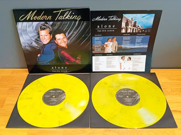 Modern Talking – Alone (2LP, Album, Limited Edition, Numbered, Reissue, Yellow & Black Marbled Vinyl) - фото №2