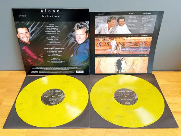 Modern Talking – Alone (2LP, Album, Limited Edition, Numbered, Reissue, Yellow & Black Marbled Vinyl) - фото №3