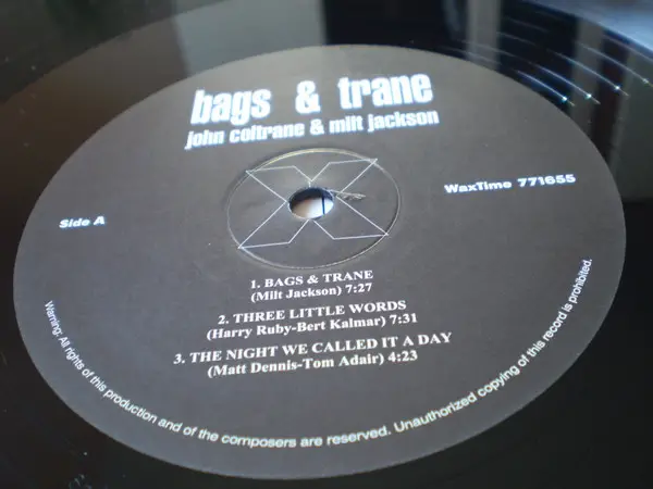 Milt Jackson & John Coltrane – Bags & Trane (LP, Album, Limited Edition) - фото №2