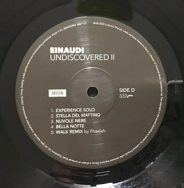 Ludovico Einaudi – Undiscovered Vol.2  (2LP, Compilation) - фото №3