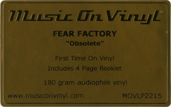 Fear Factory - Obsolete - фото №9