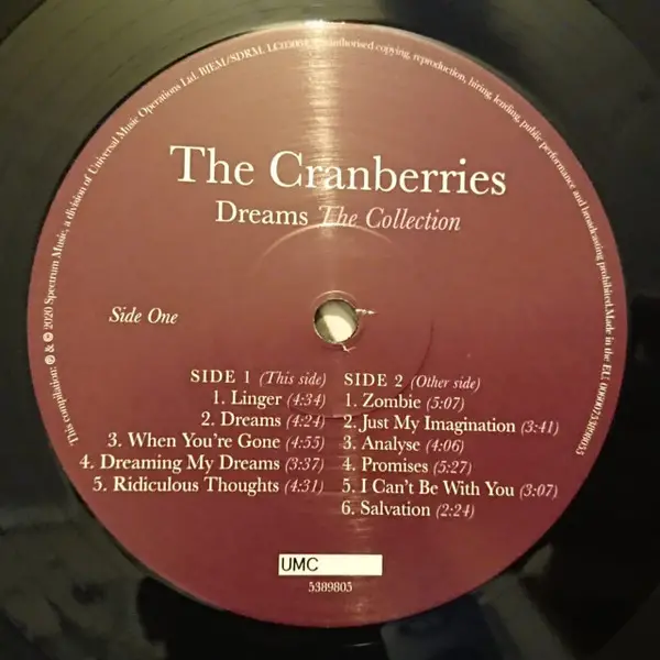 The Cranberries – Dreams: The Collection (LP, Compilation) - фото №3