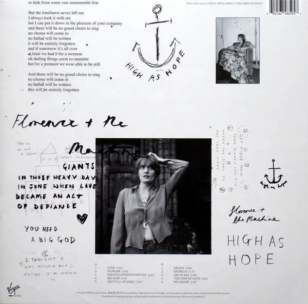 Florence And The Machine – High As Hope (LP, Album) - фото №2