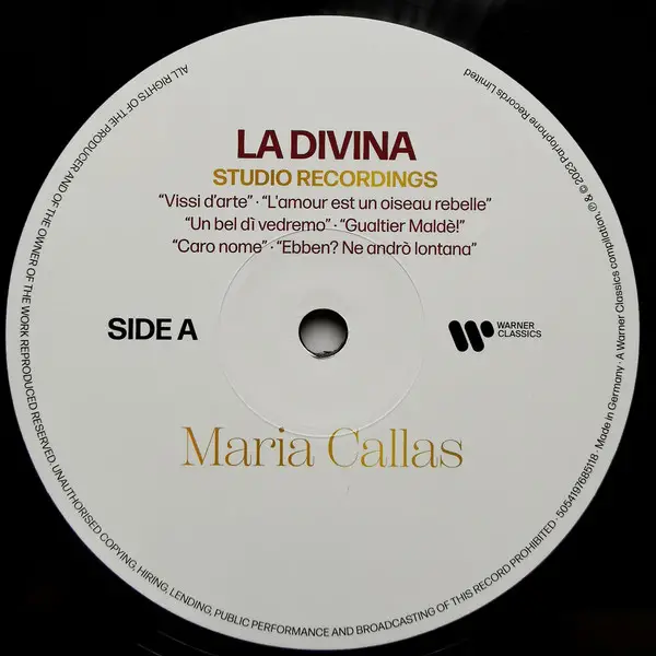 Maria Callas – La Divina (LP, Album, 180g) - фото №2