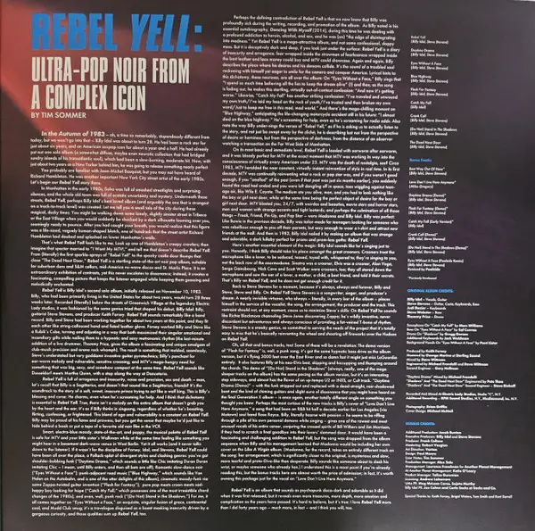 Billy Idol – Rebel Yell (2LP, Album, Deluxe Edition) - фото №3