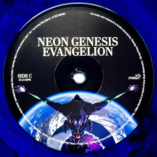 Shiro Sagisu – Neon Genesis Evangelion (2LP, Album, Reissue, Blue Translucent w/ Black Smoke [Smokey Blue] Vinyl) - фото №7