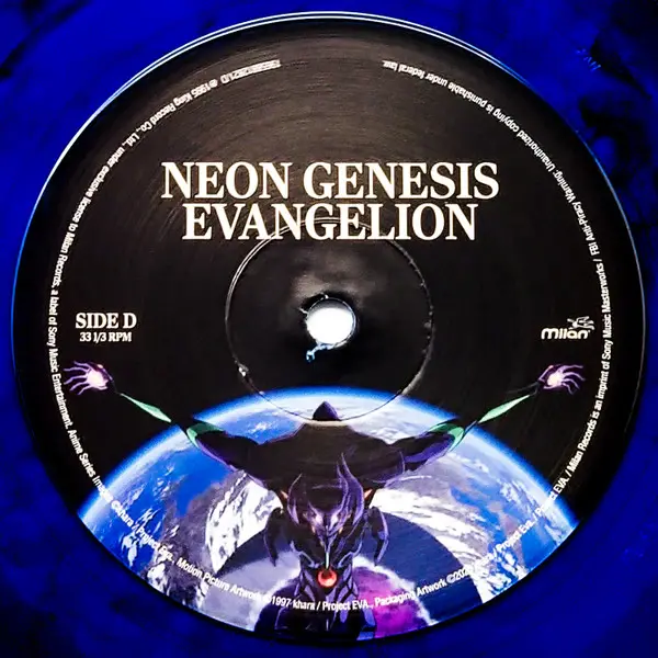 Shiro Sagisu – Neon Genesis Evangelion (2LP, Album, Reissue, Blue Translucent w/ Black Smoke [Smokey Blue] Vinyl) - фото №8