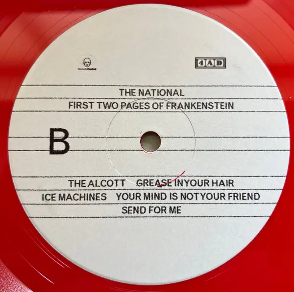 The National – First Two Pages Of Frankenstein (Limited Edition, Optimal Pressing, Red Vinyl) - фото №5