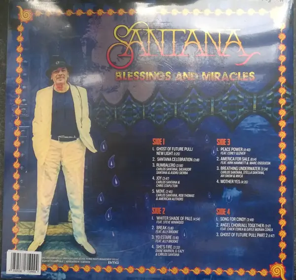 Santana – Blessings And Miracles (2LP, Album, Blue & Yellow Splatter Vinyl) - фото №2