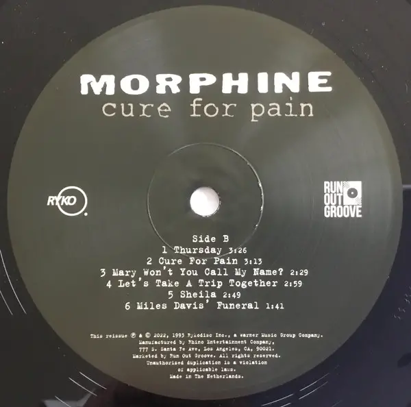 Morphine – Cure For Pain (2LP, Deluxe, Numbered Edition, Reissue, Remastered, 180 grams Vinyl) - фото №3