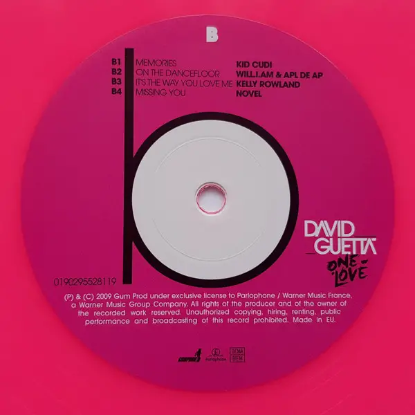 David Guetta – One Love (2LP, Album, Limited Edition, Pink Vinyl) - фото №5