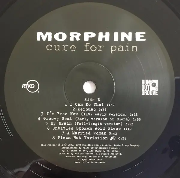 Morphine – Cure For Pain (2LP, Deluxe, Numbered Edition, Reissue, Remastered, 180 grams Vinyl) - фото №5