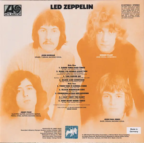 Led Zeppelin - Led Zeppelin (LP, Album, Reissue, Remastered, Stereo, 180g) - фото №2