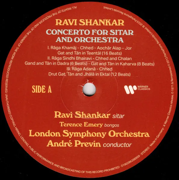 Ravi Shankar & Andre Previn – London Symphony Orchestra – Concerto For Sitar & Orchestra (LP, Album) - фото №3