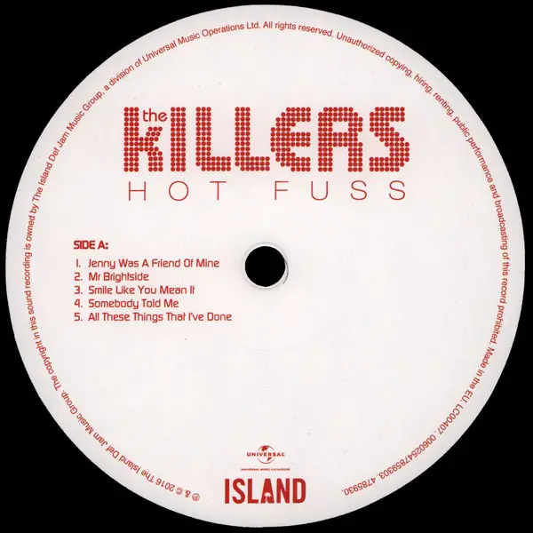 The Killers – Hot Fuss (LP, Album, Reissue, 180 Gram) - фото №5