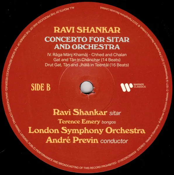 Ravi Shankar & Andre Previn – London Symphony Orchestra – Concerto For Sitar & Orchestra (LP, Album) - фото №4