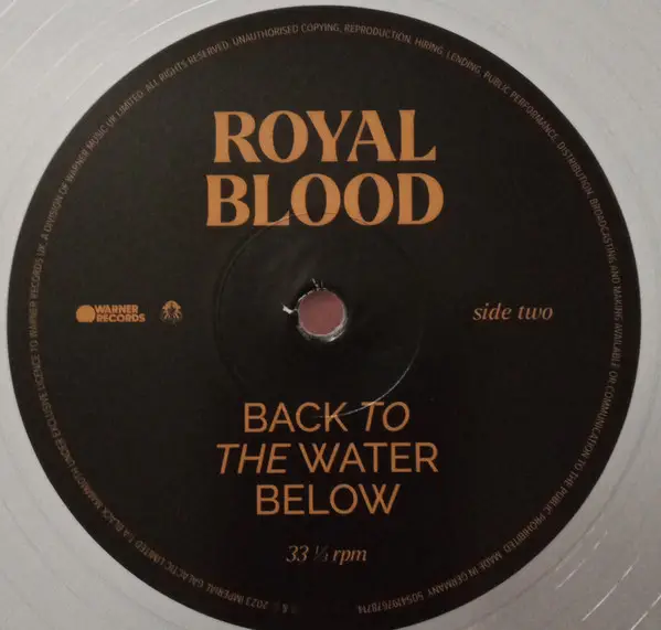 Royal Blood – Back To The Water Below (LP, Album, Limited Edition, Clear Vinyl) - фото №4