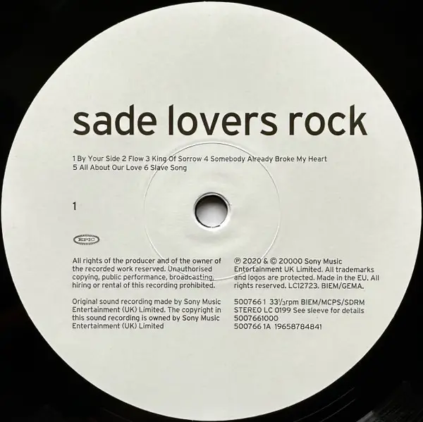 Sade – Lovers Rock (LP, Album) - фото №2