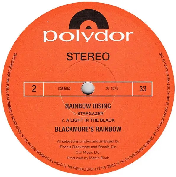 Rainbow – Rising (LP, Album, Reissue, Stereo, Gatefold, 180 Gram) - фото №3