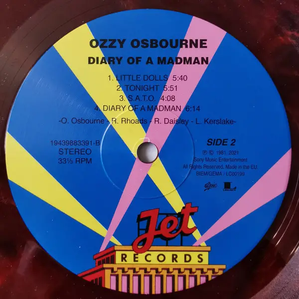 Ozzy Osbourne – Diary Of A Madman (Limited Edition, Red & Black Swirl Vinyl) - фото №3