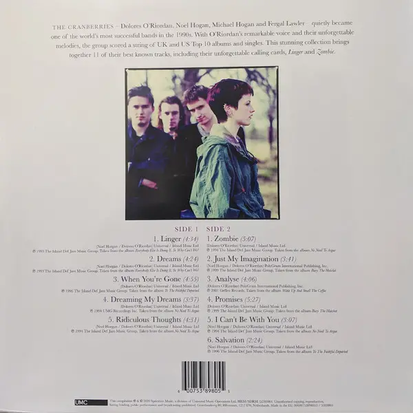 The Cranberries – Dreams: The Collection (LP, Compilation) - фото №2