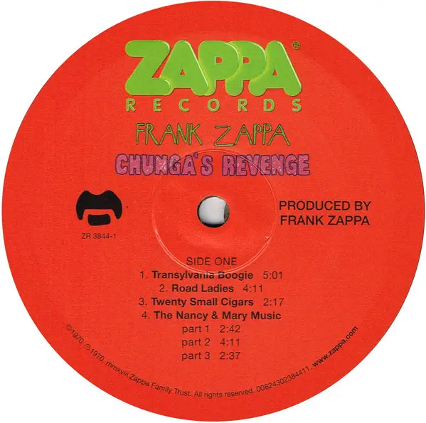 Frank Zappa – Chunga's Revenge (LP, Album) - фото №4