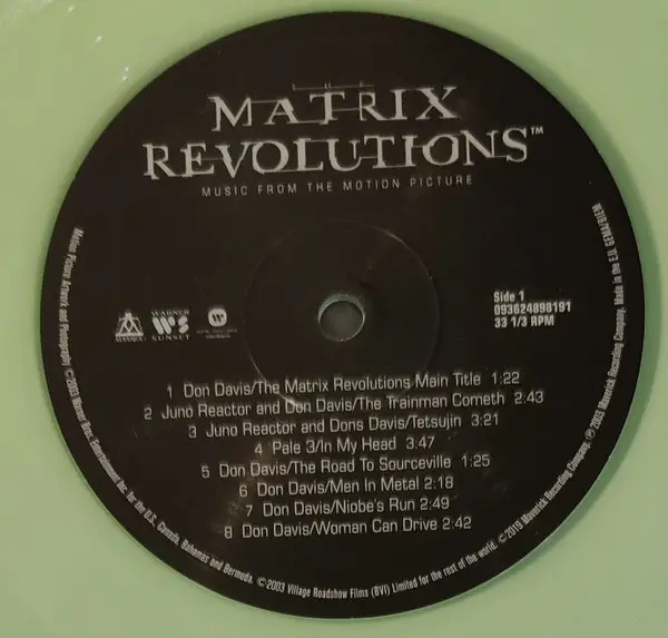 The Matrix Revolutions (Music From The Motion Picture, 2LP, Coke Bottle Green Vinyl) - фото №4