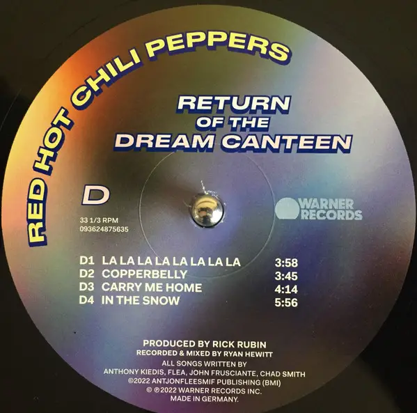 Red Hot Chili Peppers – Return Of The Dream Canteen (2LP, Gatefold) - фото №6