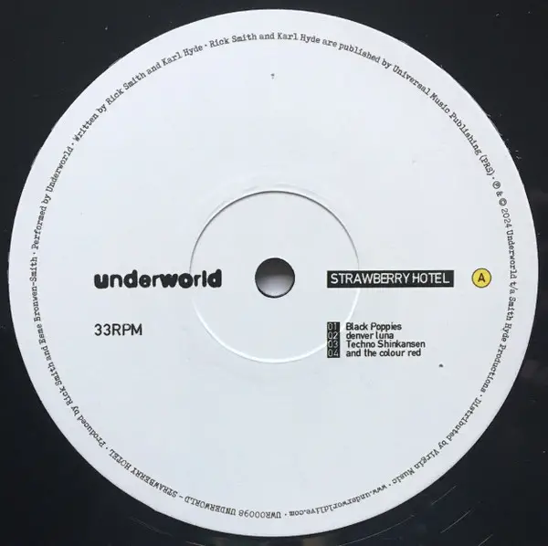 Underworld – Strawberry Hotel (2LP, Album, Vinyl) - фото №3