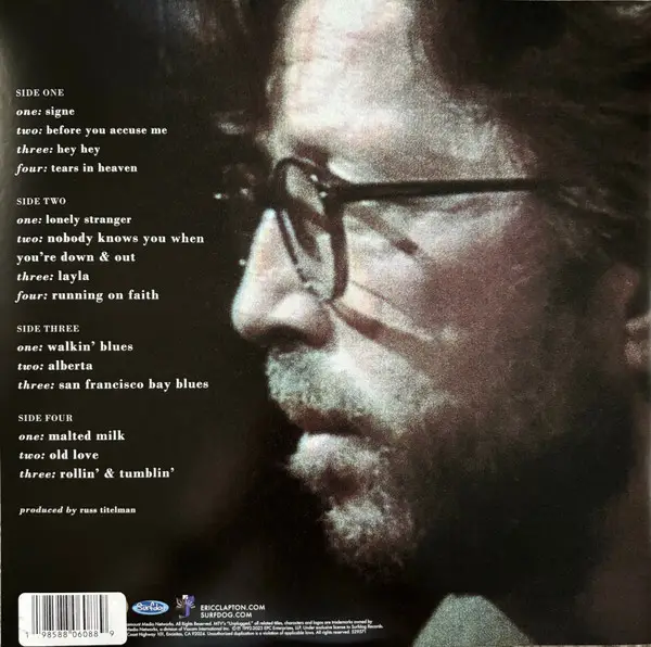 Eric Clapton – Unplugged (2LP, Album, Reissue, 180 Gram) - фото №2