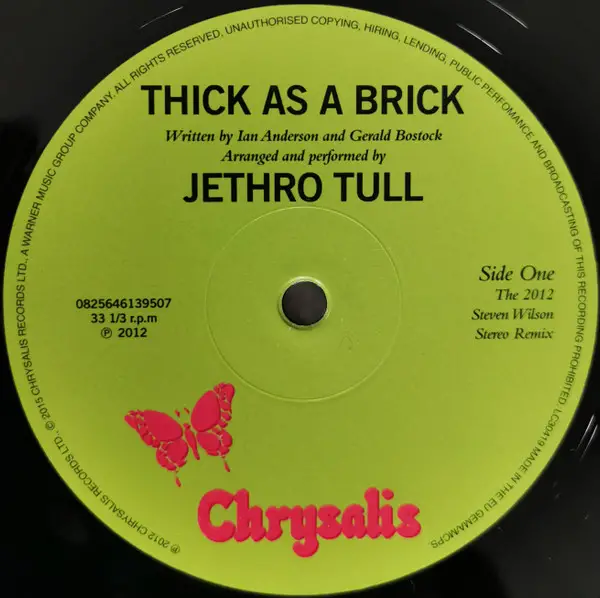 Jethro Tull – Thick As A Brick (LP, Album, 180g, Vinyl) - фото №3