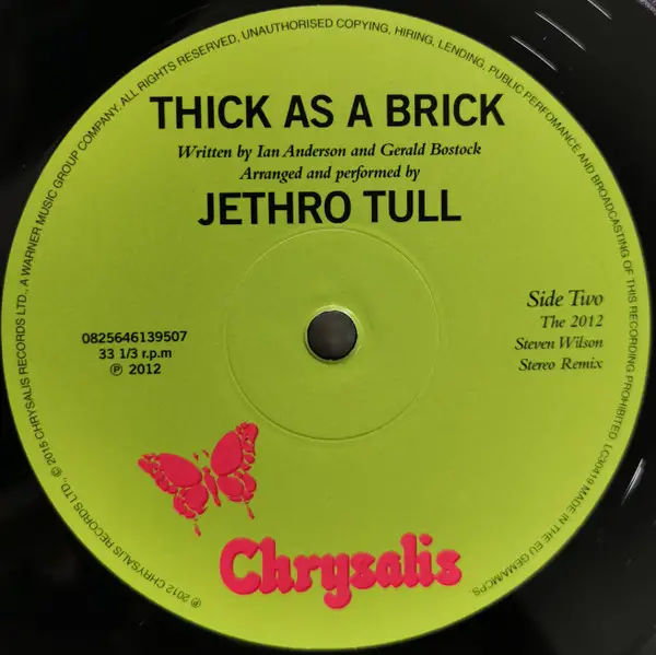 Jethro Tull – Thick As A Brick (LP, Album, 180g, Vinyl) - фото №4